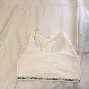 White Calvin Klein bralette